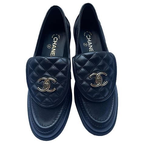 chanel moccasins|cheap chanel flat shoes.